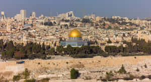 Jerusalem Skyline Domeofthe Rock Wallpaper