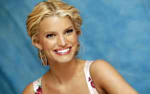 Jessica Simpson With Hoops Wallpaper