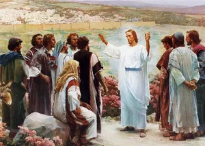 Jesus And His Disciples - A Moment Of Sacred Teaching Wallpaper
