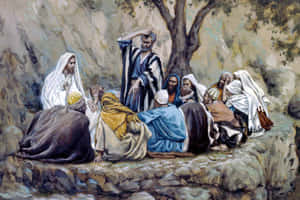 Jesus And His Disciples - A Sacred Bond Wallpaper