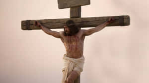 Jesus Christ On The Cross At Calvary Wallpaper