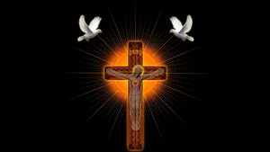 Jesus Christ Two Doves Wallpaper