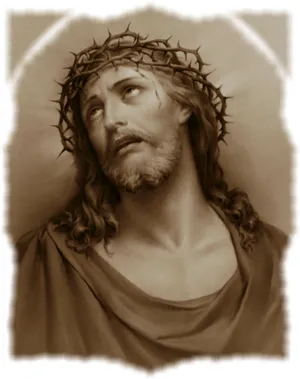 Jesus Christ Wearing The Crown Of Thorns Wallpaper
