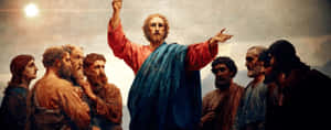 Jesus Disciples United In Harmony Wallpaper