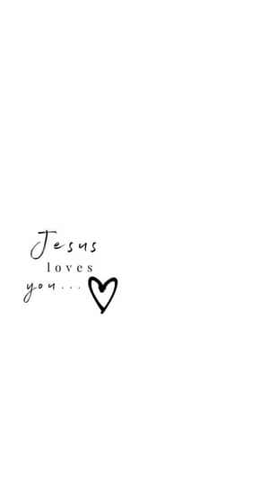 Jesus Loves You Heart Simple Message Wallpaper