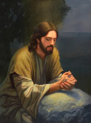 Jesus Offering A Prayer Of Guidance Wallpaper