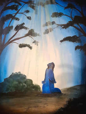 Jesus Praying In Quiet Contemplation Wallpaper