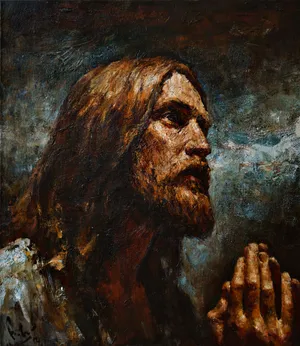 Jesus Praying In Regard To The Will Of God Wallpaper