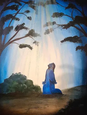 Jesus Praying On The Mountain Wallpaper