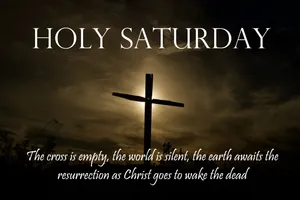 Jesus Rises From The Tomb On Holy Saturday Wallpaper