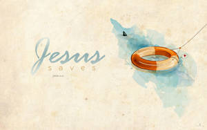 Jesus Saves - Watercolor - Hd Wallpaper Wallpaper