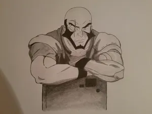 Jet Black From Cowboy Bebop In An Action Pose Wallpaper