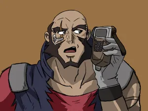 Jet Black From Cowboy Bebop Standing Tall In Action Wallpaper