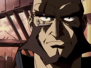 Jet Black In Action From Cowboy Bebop Wallpaper