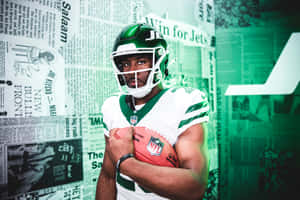 Jets Player Breece Hall Pose Wallpaper