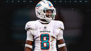 Jevon Holland Miami Dolphins Number8 Wallpaper