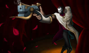 Jhin The Virtuoso Leagueof Legends Wallpaper