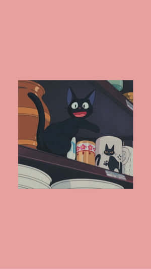 Jiji, The Charming Black Cat From Kiki's Delivery Service Wallpaper