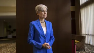 Jill Stein In Blue Suit Wallpaper