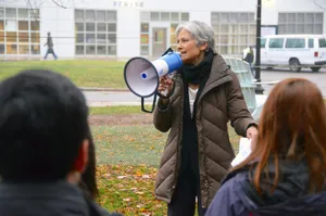 Jill Stein Speaking Through Megaphone Wallpaper