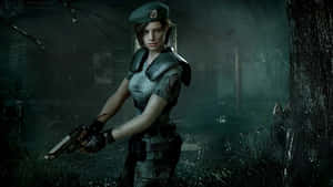 Jill Valentine In Action Wallpaper