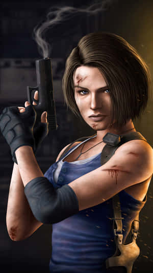 Jill Valentine In Action Wallpaper