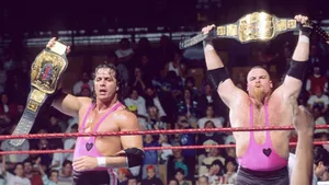 Jim Neidhart And Bret Hart, The Foundation Of Hart Foundation Wallpaper