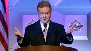 Jim Webb Engaging With His Audience Wallpaper