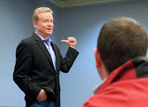 Jim Webb Pointing At Himself Wallpaper