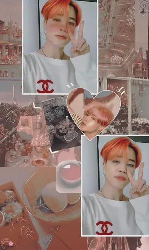 Jimin Aesthetic V Pose Wallpaper