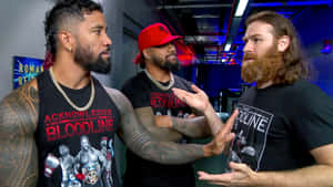 Jimmy And Jey Uso With Sami Zayn Wallpaper