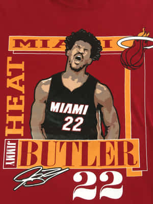 Jimmy Butler Miami Heat Illustrated T Shirt Design Wallpaper