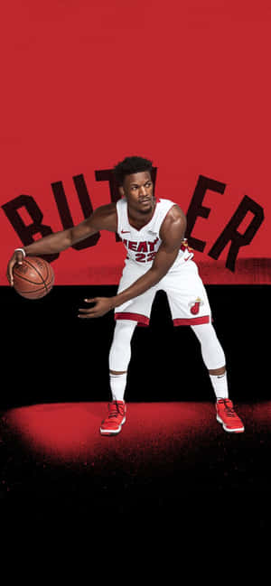 Jimmy Butler Miami Heat Promotional Poster Wallpaper