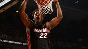 Jimmy Butler Slam Dunk Miami Heat Wallpaper