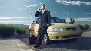 Jimmy Mcgill's Iconic Yellow Suzuki Esteem - A Symbol Of Better Call Saul Wallpaper