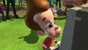 Jimmy Neutron Boy Genius Checking Computer Wallpaper