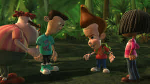 Jimmy Neutron Boy Genius Planning In Jungle Wallpaper