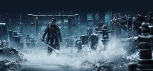 Jin Sakai From Ghost Of Tsushima Prepared To Become A Samurai Warrior Wallpaper