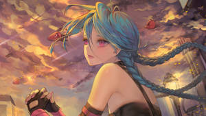 Jinx Arcane Anime Art Wallpaper