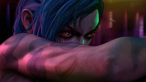 Jinx Arcane Crying Eyes Wallpaper