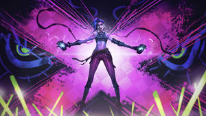 Jinx Arcane Giant Pink X Wallpaper