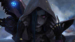 Jinx Arcane Hiding Under Hood Wallpaper