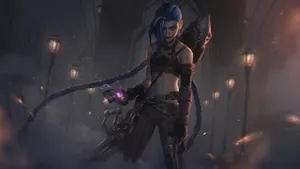 Jinx Arcane On Foggy Zaun Wallpaper