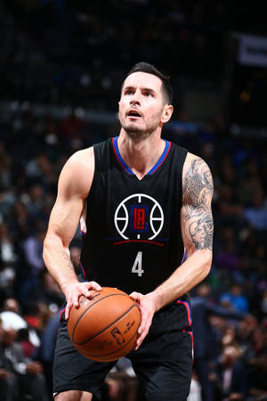 Jj Redick In Black Team Jersey Wallpaper