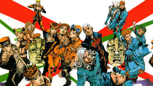 Jo Jos Bizarre Adventure Character Collage Wallpaper