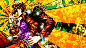 Jo Jos Bizarre Adventure Vibrant Collage Wallpaper