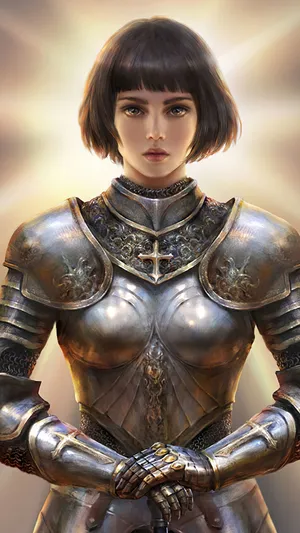 Joan Of Arc In Armor Wallpaper