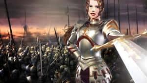 Joan Of Arc Leading Armies Wallpaper