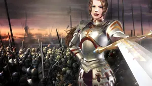 Joan Of Arc Leading Armies Wallpaper