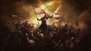 Joan Of Arc Leading Battle Wallpaper